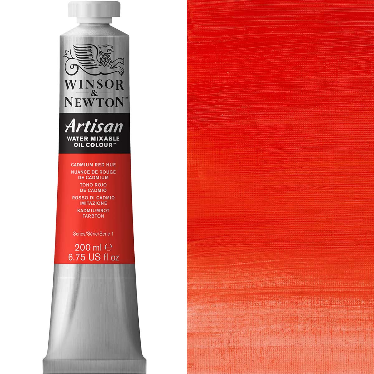 Winsor & Newton Artisan Water Mixable Oil 200ml — Cadmium Red Hue