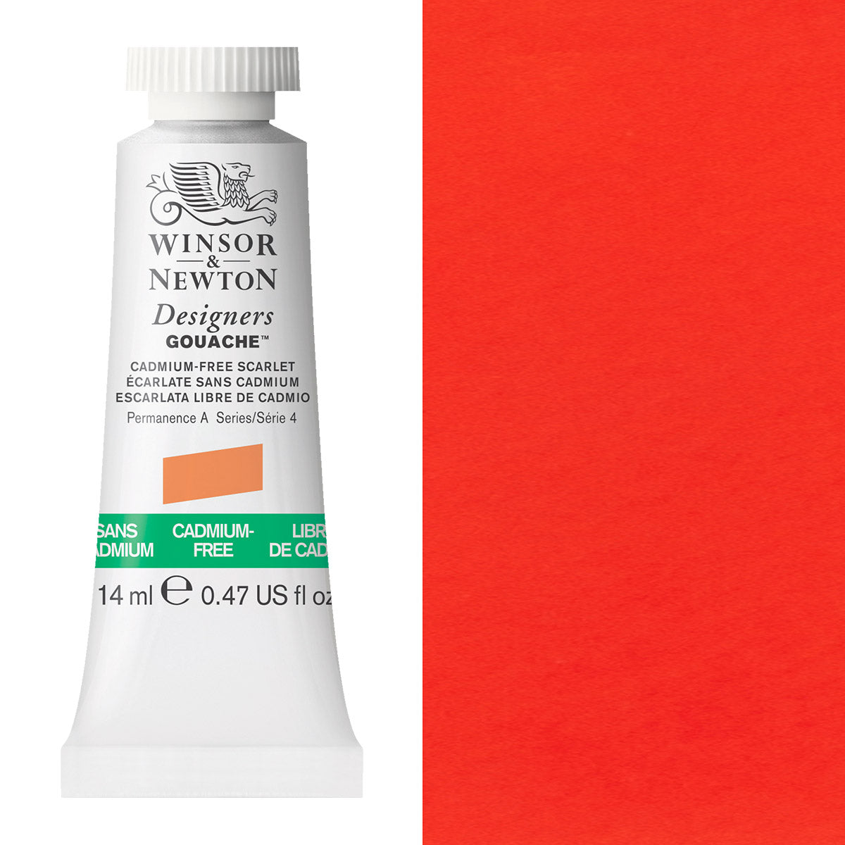 Winsor & Newton Designers' Gouache 14ml - Cadmium-Free Scarlet