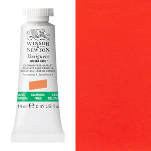 Winsor & Newton Designers' Gouache 14ml - Cadmium-Free Scarlet