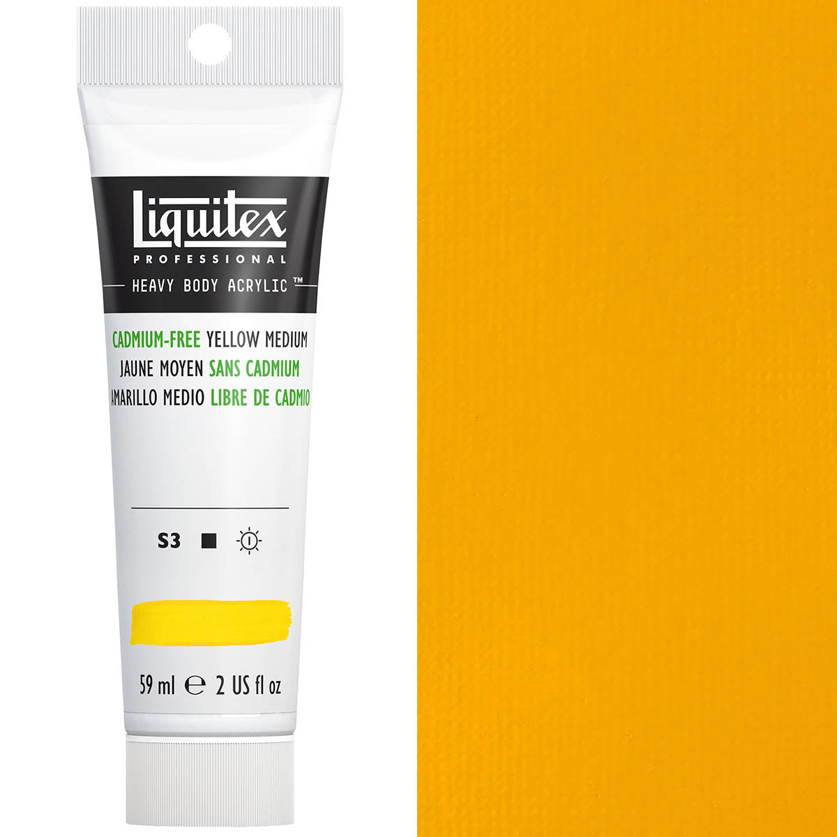 Liquitex Heavy Body Acrylic Cadmium-Free 59ml — Yellow Medium