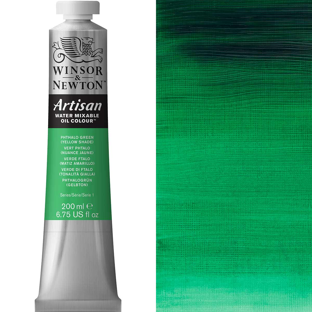 Winsor & Newton Artisan Water Mixable Oil 200ml — Phthalo Green Yellow Shade