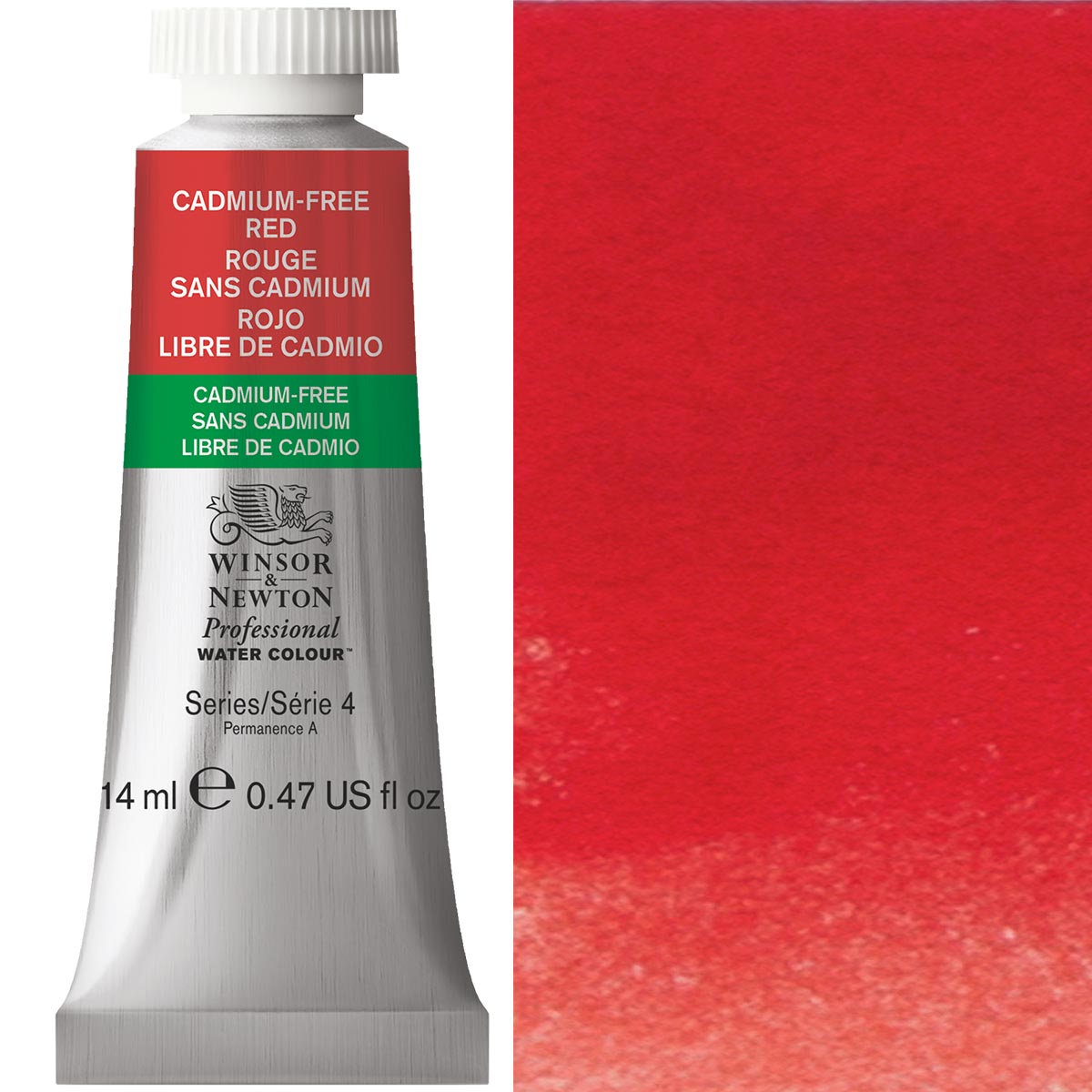 Winsor & Newton Professional Watercolour 14ml Tube — Cadmium-Free Red