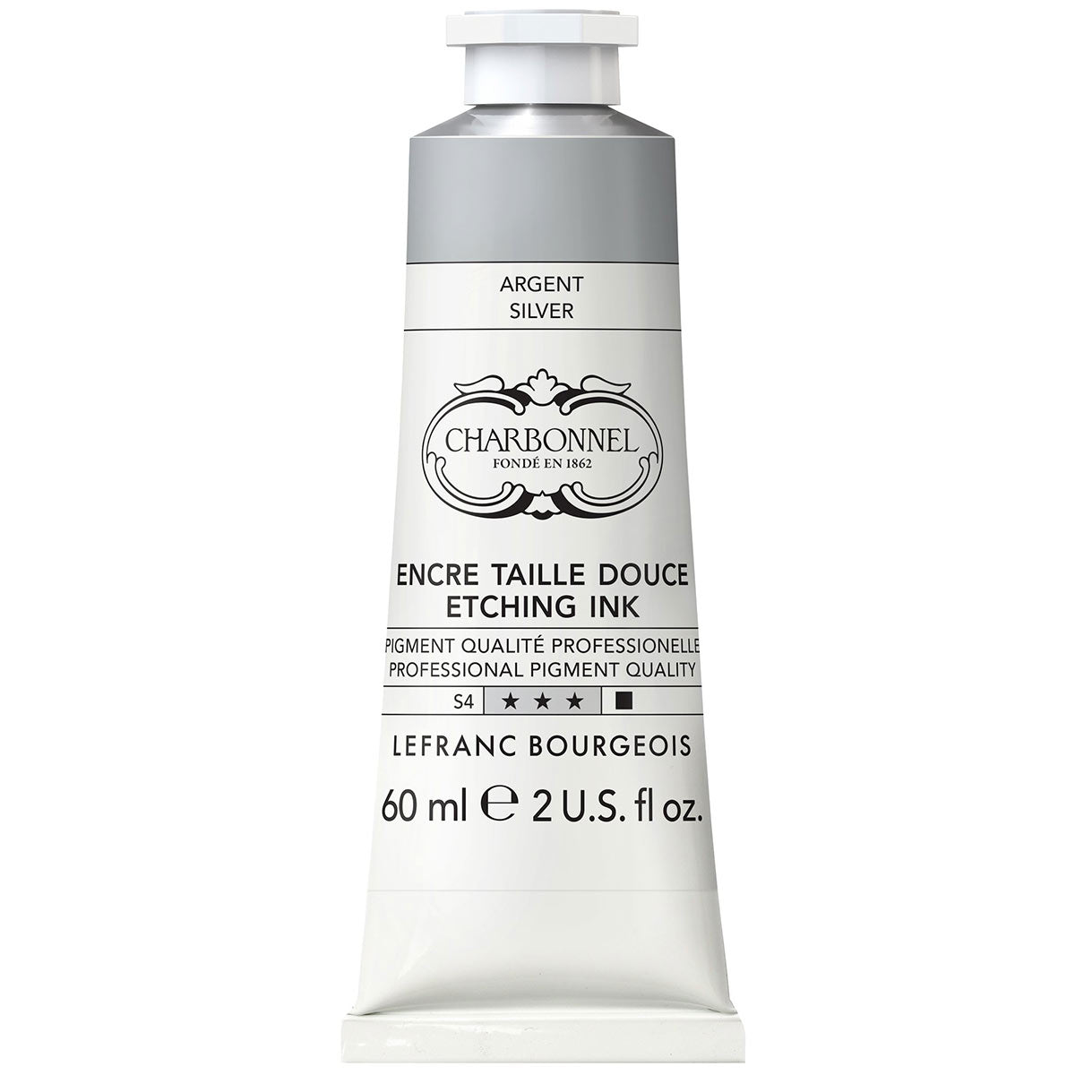 Charbonnel Etching Ink 60ml Silver S4