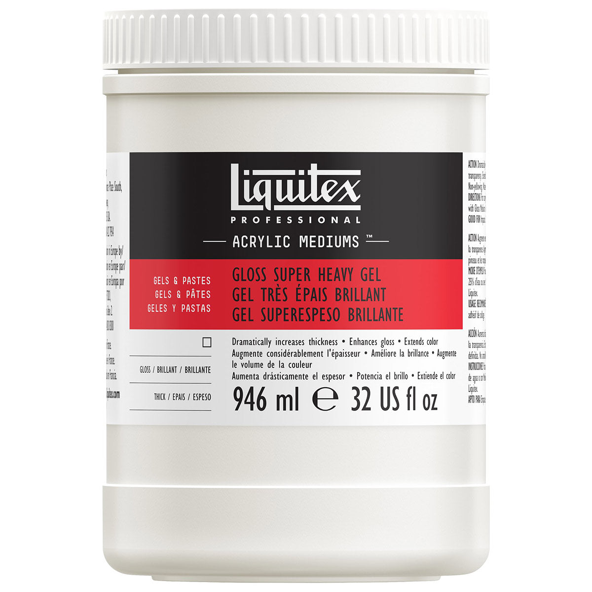 Liquitex Gloss Super Heavy Gel Medium — 946ml