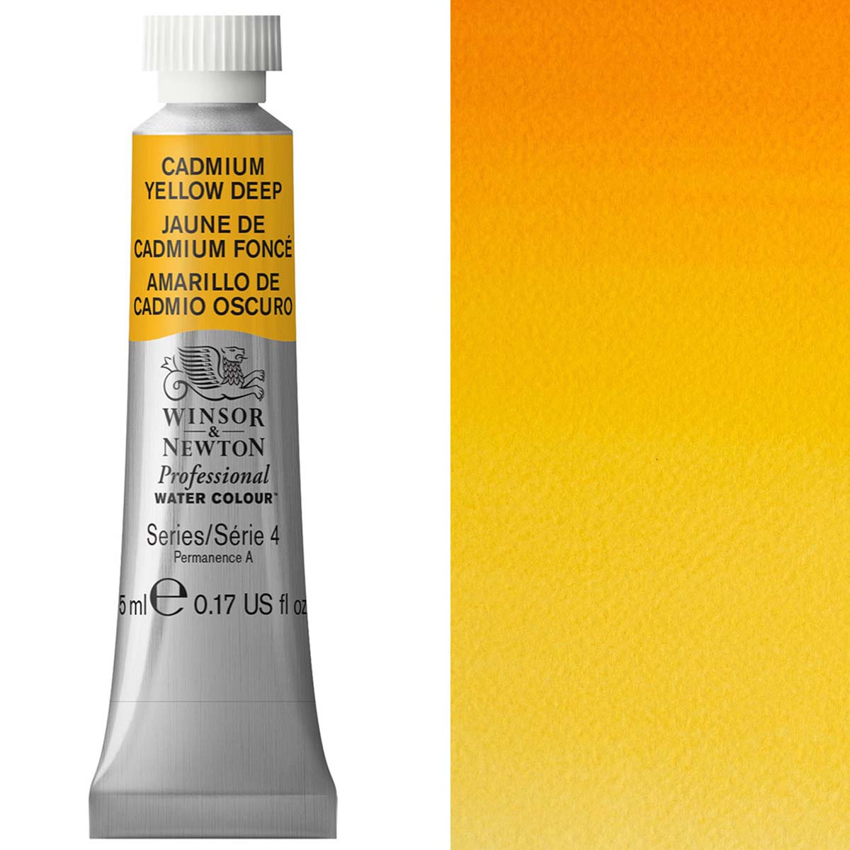 Winsor & Newton Professional Watercolour 5ml — Cadmium Deep Yellow