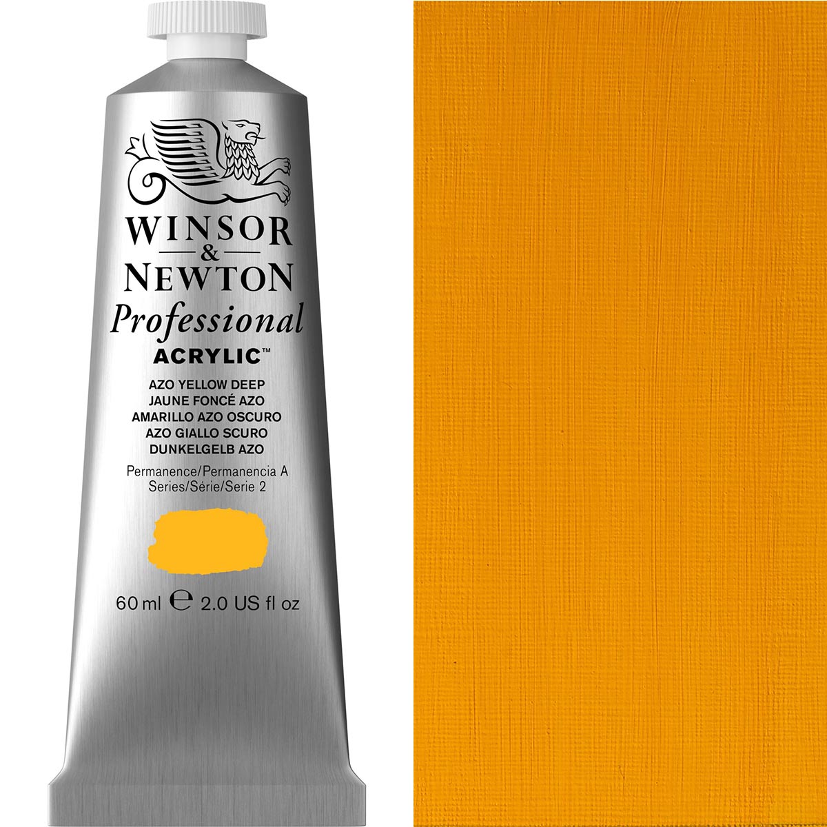 Winsor & Newton Professional Acrylic 60ml - Azo Yellow Deep
