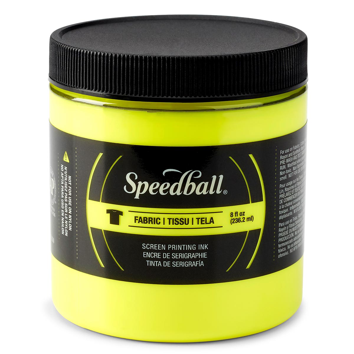 Speedball Fabric Screen Printing Ink 236ml (8oz) Fluorescent - Yellow