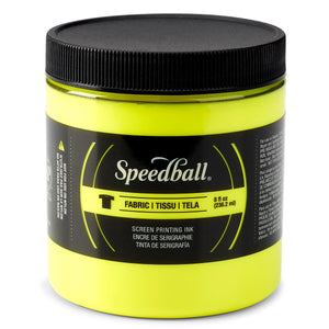 Speedball Fabric Screen Printing Ink 236ml (8oz) Fluorescent - Yellow