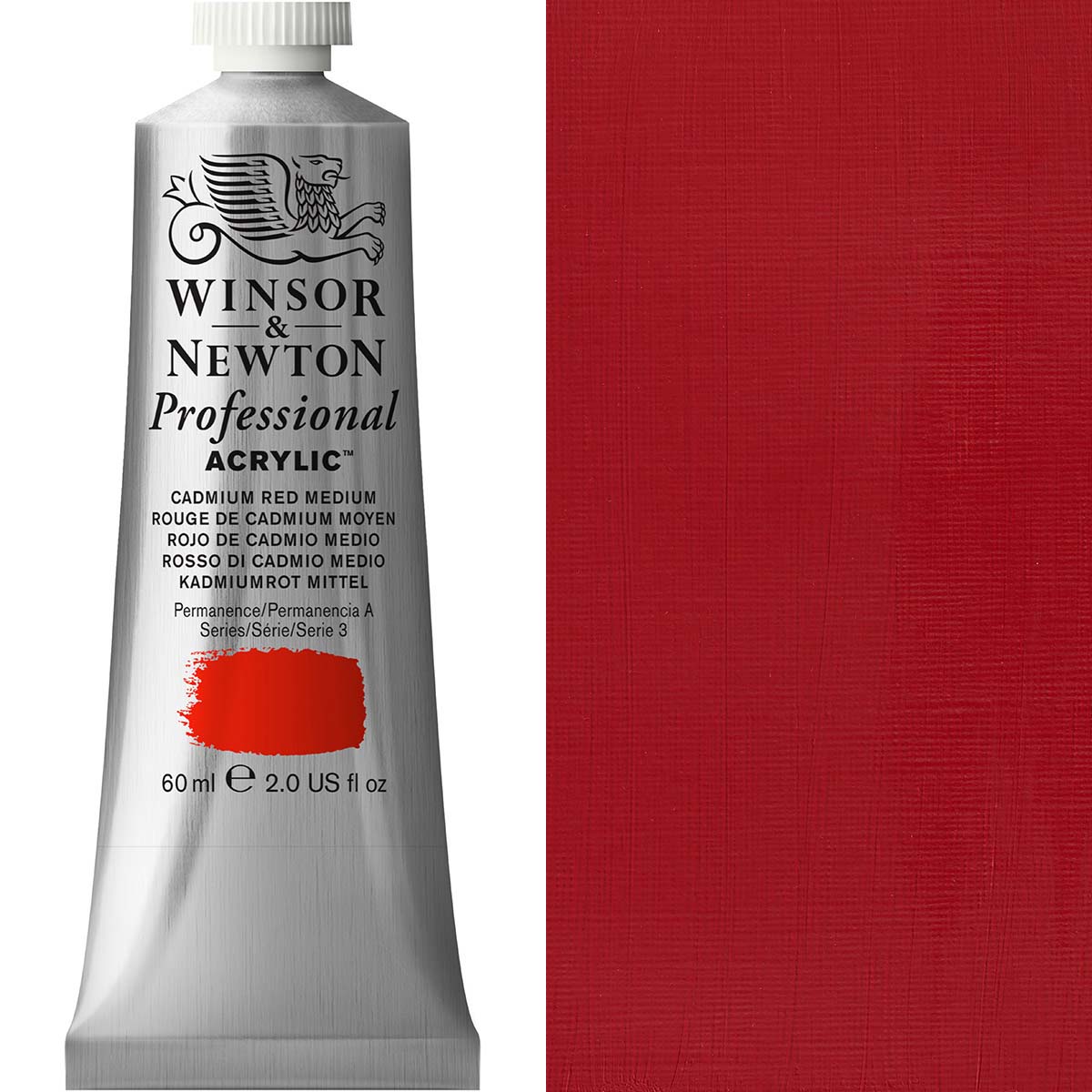 Winsor & Newton Professional Acrylic 60ml - Cadmium Red Medium