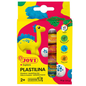 Jovi Plastilina Modelling Clay - Box of 6 Bars 15g