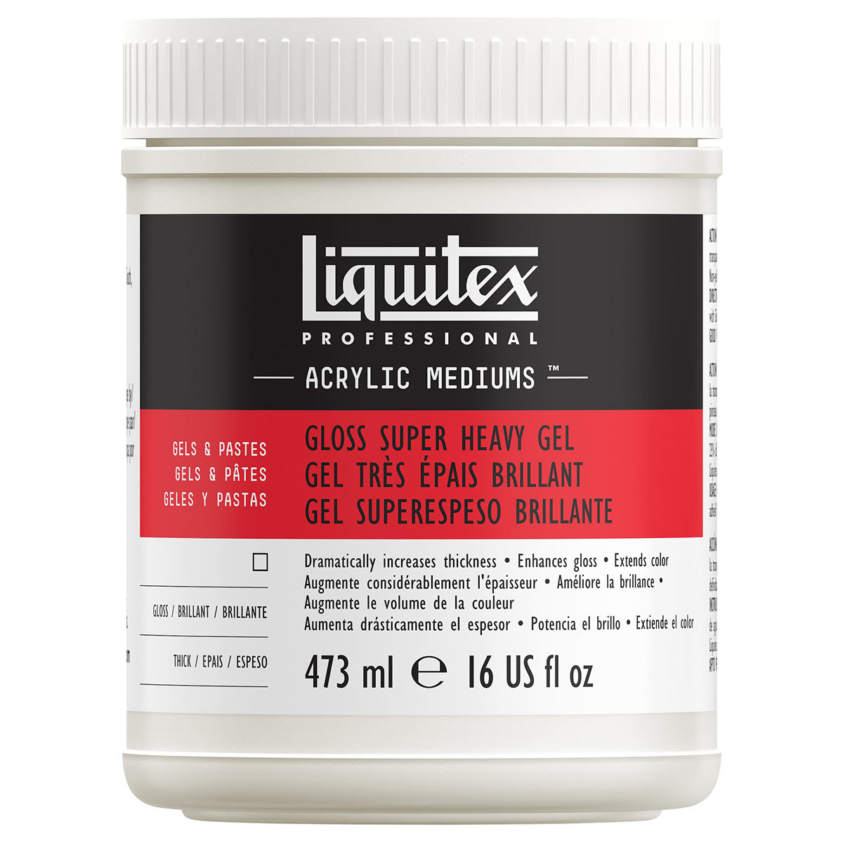 Liquitex Gloss Super Heavy Gel Medium — 473ml