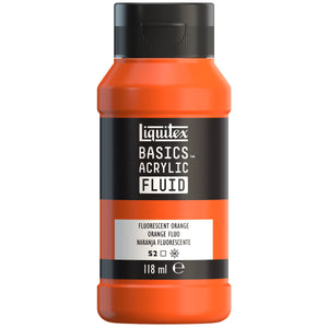 Liquitex Basics Acrylic Fluid — Fluorescent Orange S2