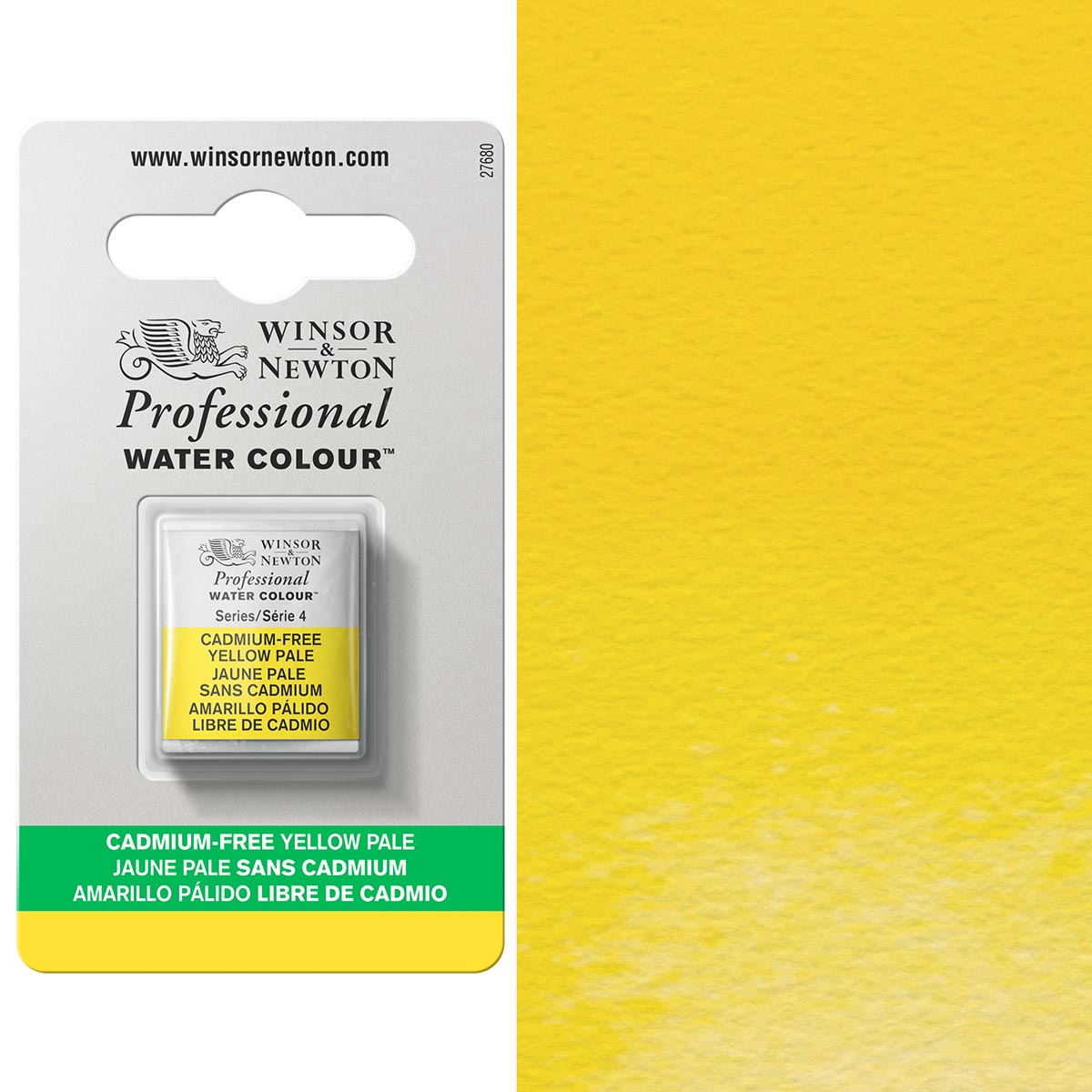 Winsor & Newton Professional Watercolour Half Pan — Cadmium-Free Yellow Pale