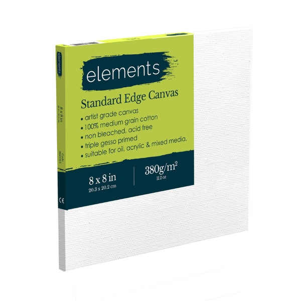 Elements Stretched Canvas — Standard Edge 8x8 Pack of 6