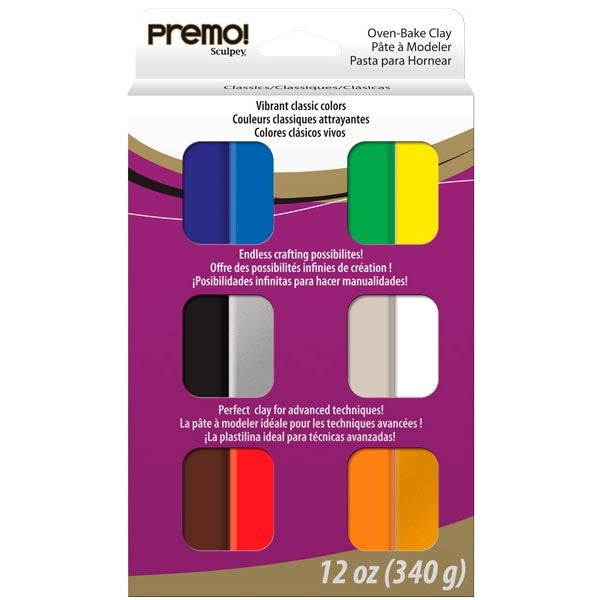 Sculpey Premo Multi Pack – Classics, 12 x 1oz