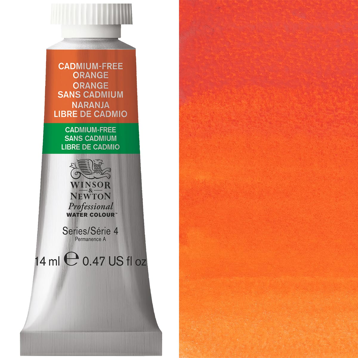 Winsor & Newton Professional Watercolour 14ml Tube — Cadmium-Free Orange