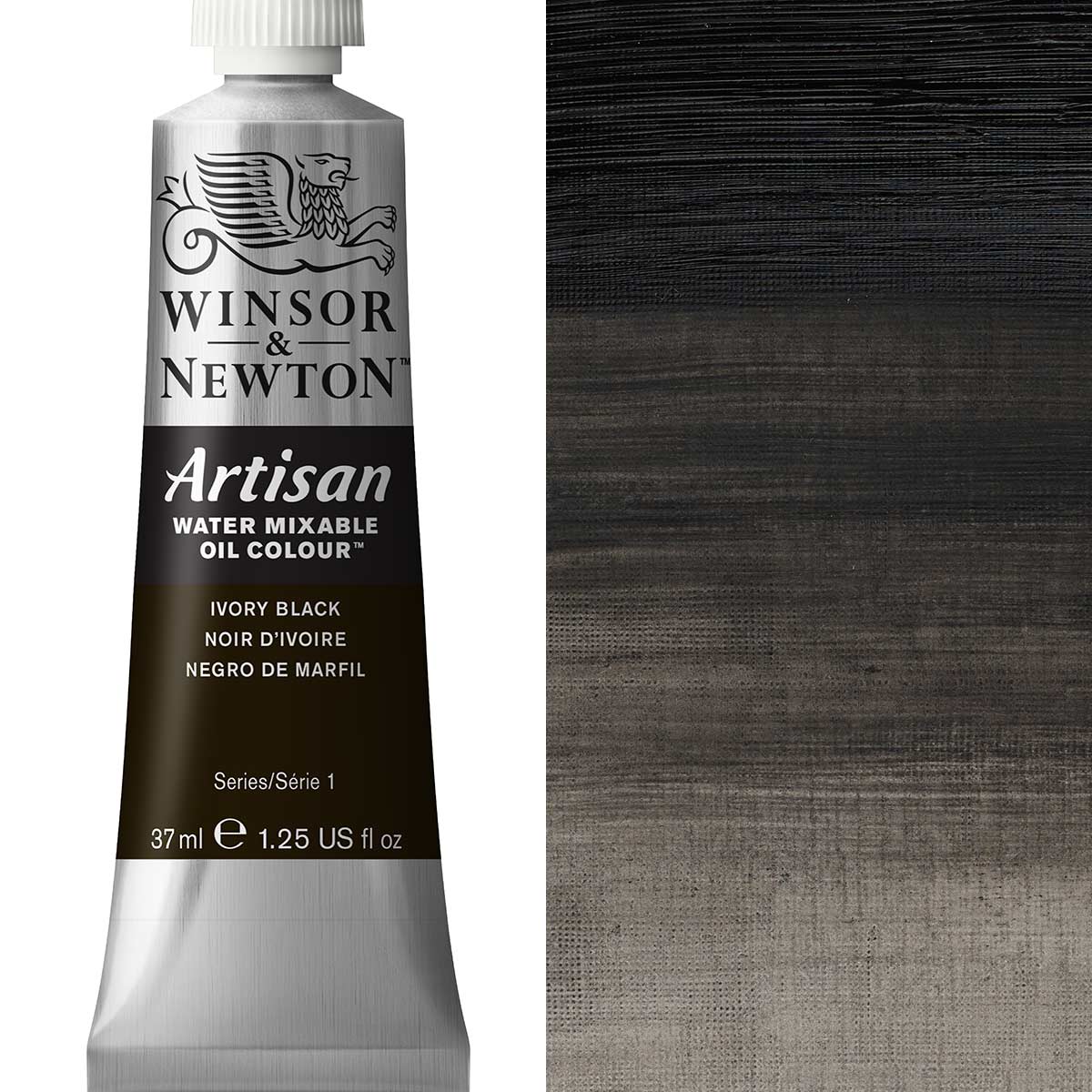 Winsor & Newton Artisan Water Mixable Oil 37ml - Ivory Black