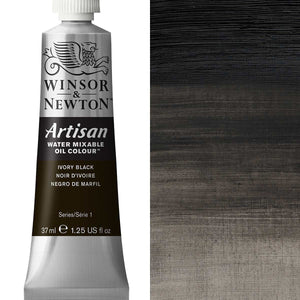Winsor & Newton Artisan Water Mixable Oil 37ml - Ivory Black