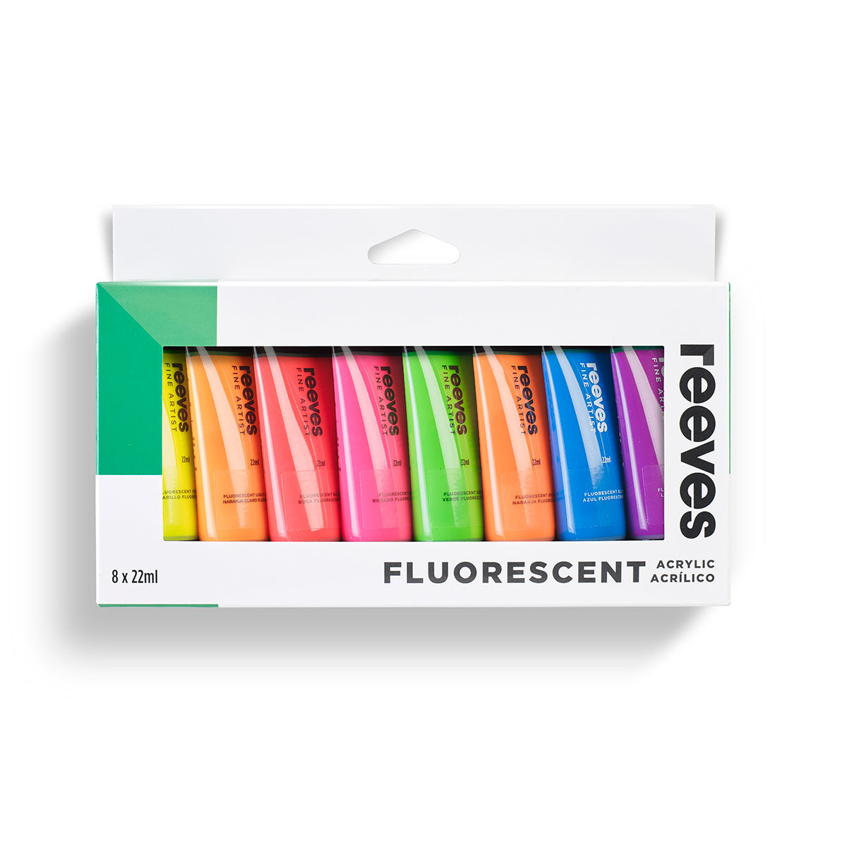 Reeves Acrylic Set 8 x 22ml | Fluorescent