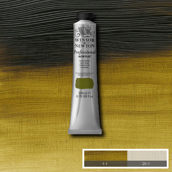 Winsor & Newton Professional Acrylic 200ml — Olive Green
