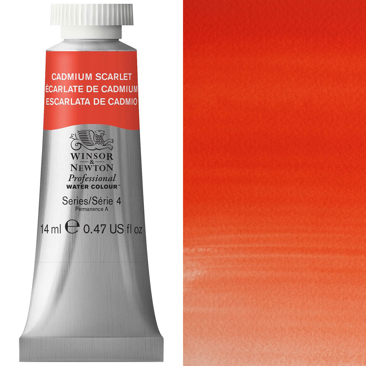 Winsor & Newton Professional Watercolour 14ml Tube — Cadmium Scarlet