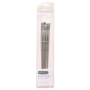 Elements Studio Brush Set of 4 Long Handle