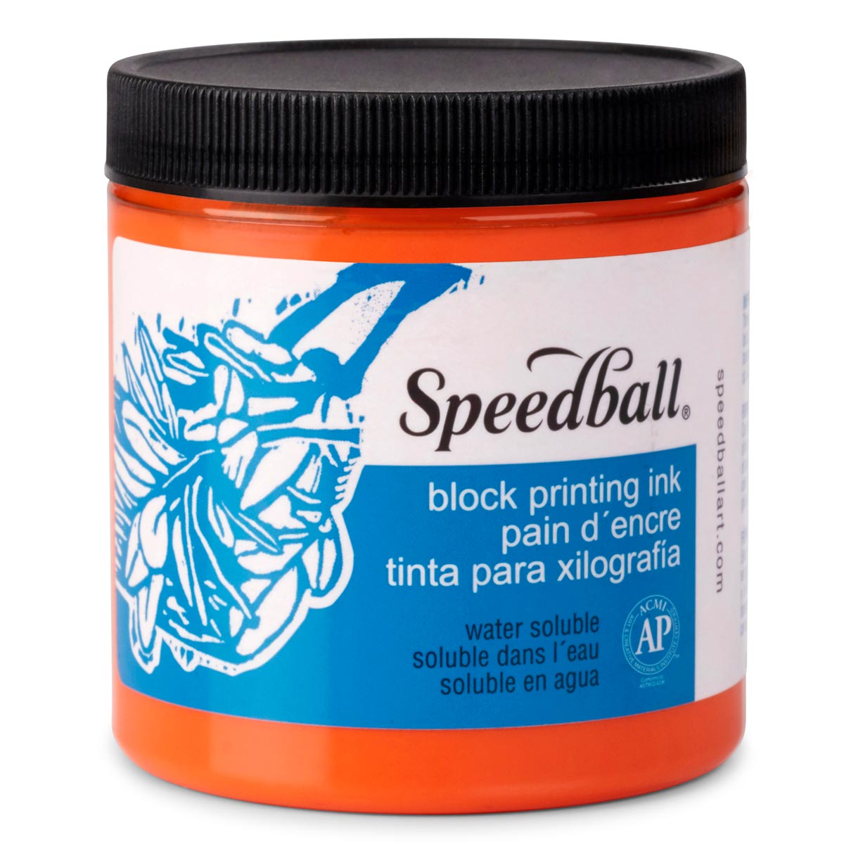 Speedball Water-Soluble Block Printing Ink 236ml (8oz) - Orange