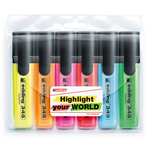 Edding 345 Whiteboard Marker Wallet of 6