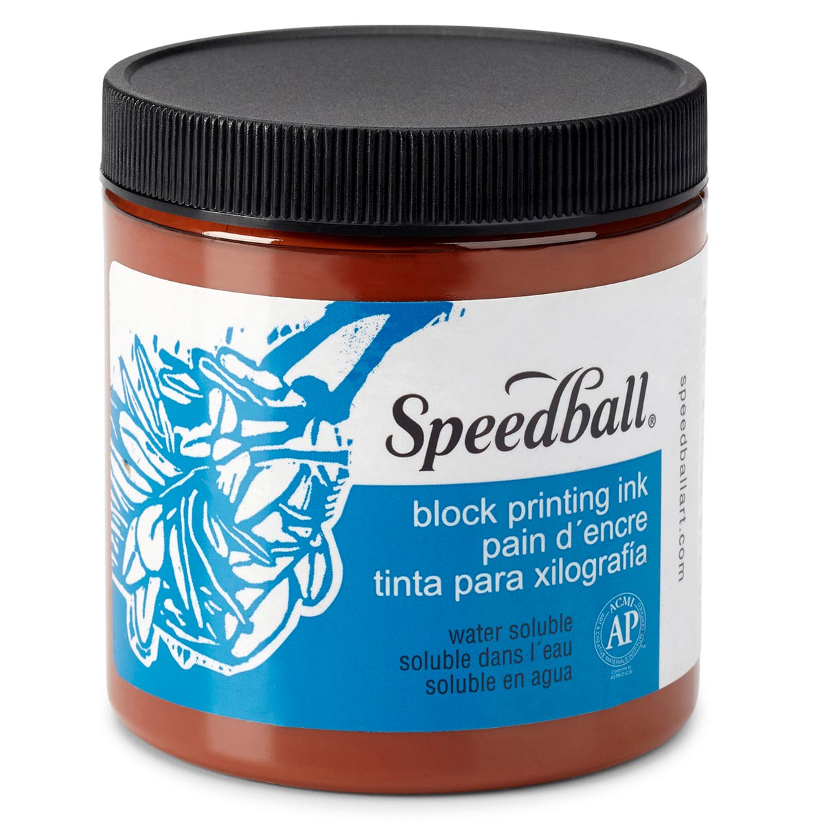 Speedball Water-Soluble Block Printing Ink 236ml (8oz) - Brown