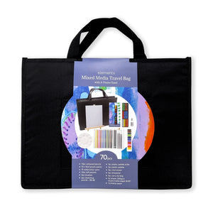 Elements Mixed Media Travel Bag 70 Piece Set with A-Frame Easel