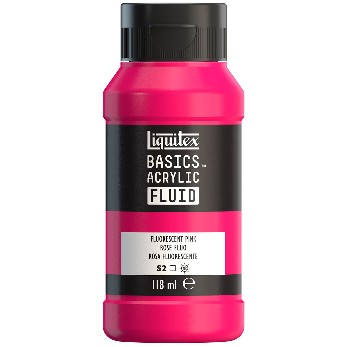 Liquitex Basics Acrylic Fluid — Fluorescent Pink S2