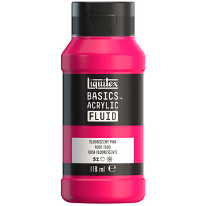 Liquitex Basics Acrylic Fluid — Fluorescent Pink S2
