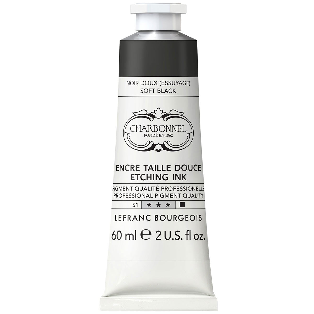 Charbonnel Etching Ink 60ml Soft Black S1