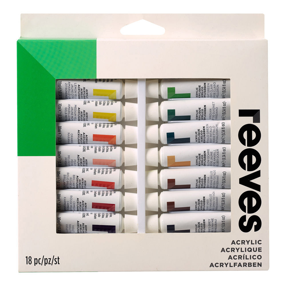 Reeves - Fine Acrylic 10ml - 18 Tube Set