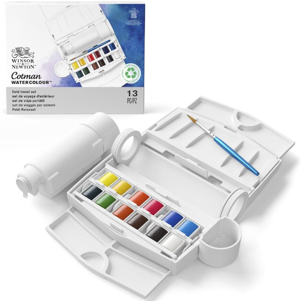 W&N Cotman Watercolours Field Plus 12 Set
