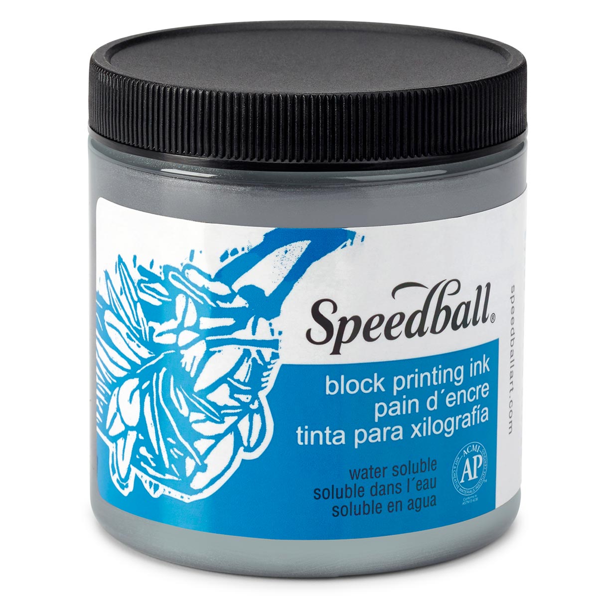 Speedball Water-Soluble Block Printing Ink 236ml (8oz) - Pewter