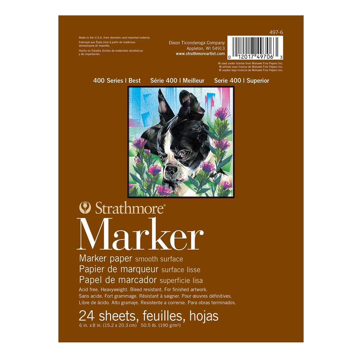 Strathmore 400 Series Marker Pad – 11" x 14", 24 Sheets, 190gsm