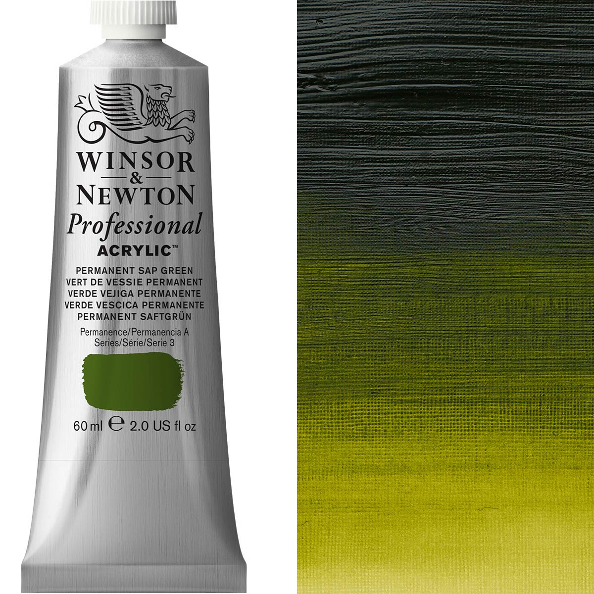 Winsor & Newton Professional Acrylic 60ml - Permanent Sap Green