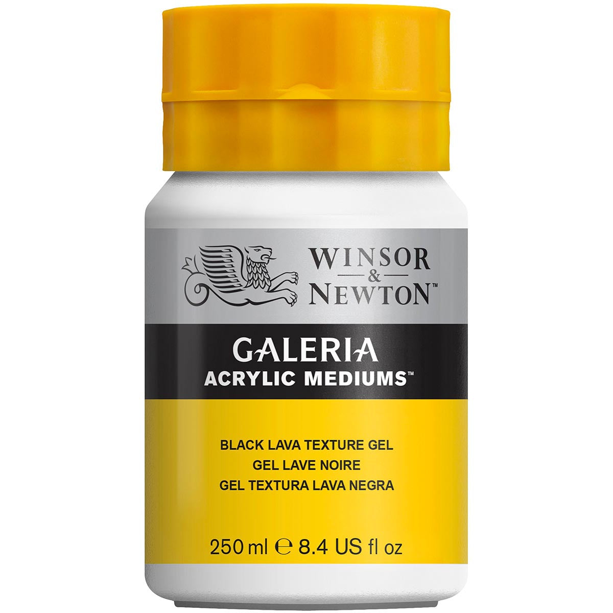 W&N Galeria Acrylic Black Lava Texture 250ml