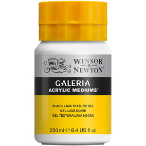 W&N Galeria Acrylic Black Lava Texture 250ml