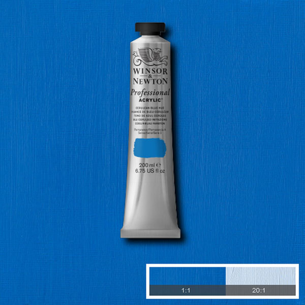 Winsor & Newton Professional Acrylic 200ml — Cerulean Blue Hue