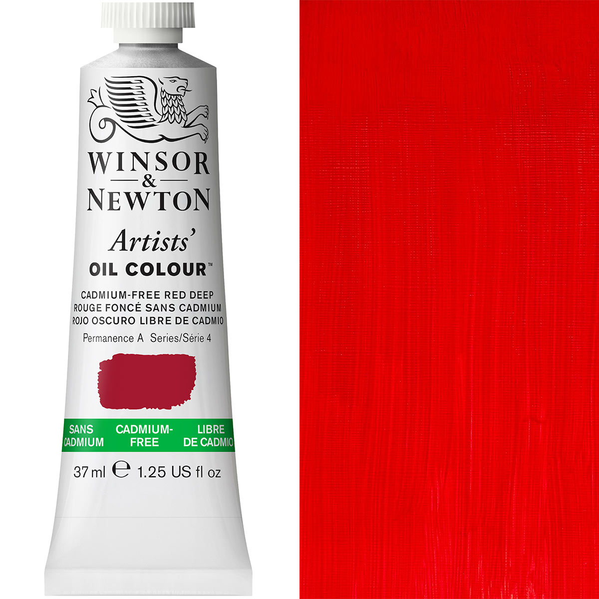 Winsor & Newton Artists' Oil Colour 37ml — Cadmium-Free Red Deep