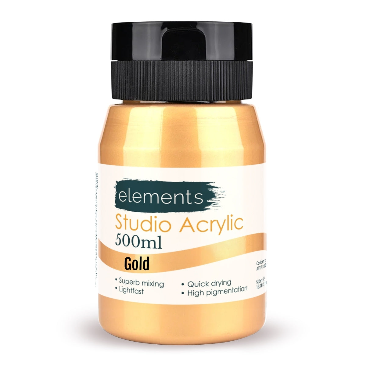 Elements Artists Acrylic 500ml — Gold
