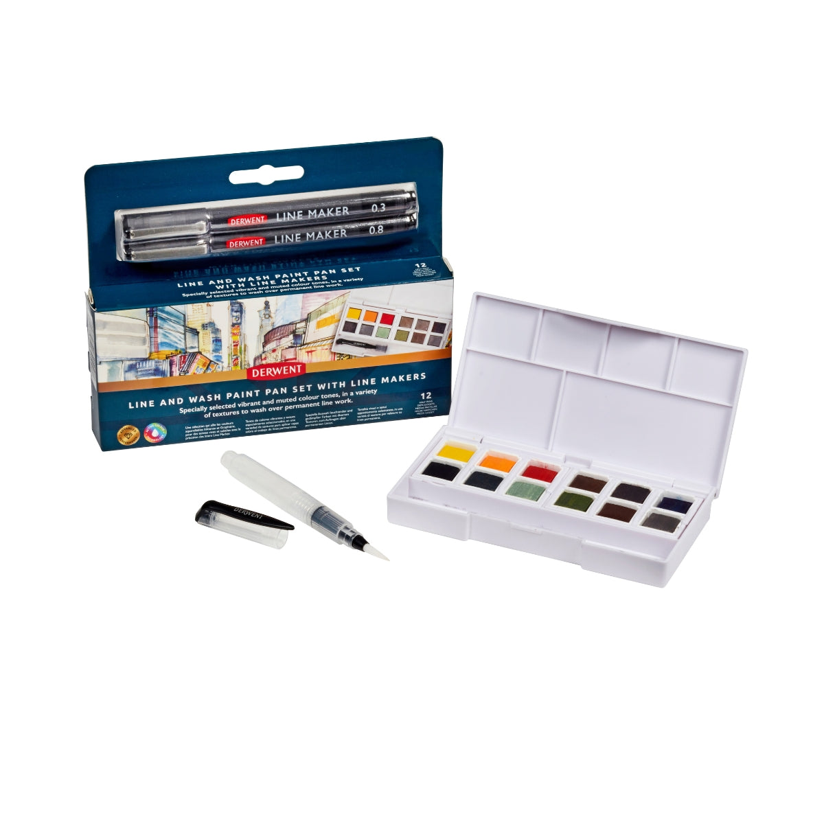 Derwent Line and Wash Paint Set
