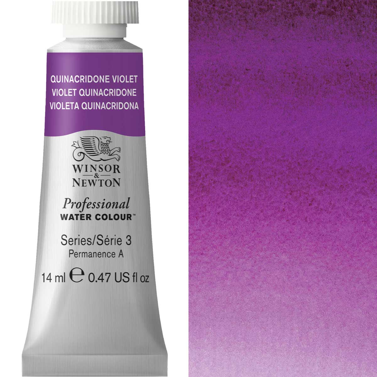 Winsor & Newton Professional Watercolour 14ml Tube — Quinacridone Violet
