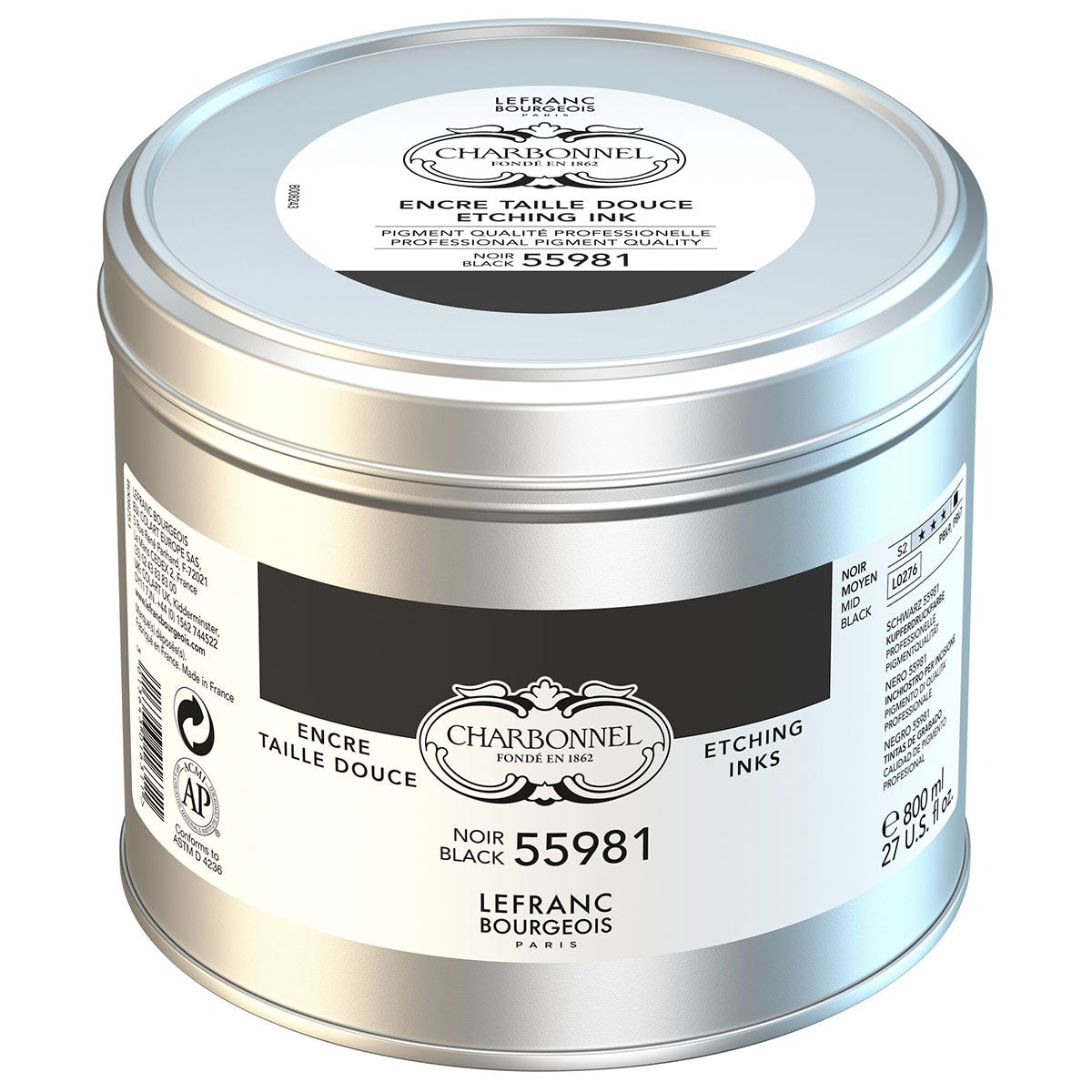 Charbonnel Etching Ink 800ml Black 55981 S2