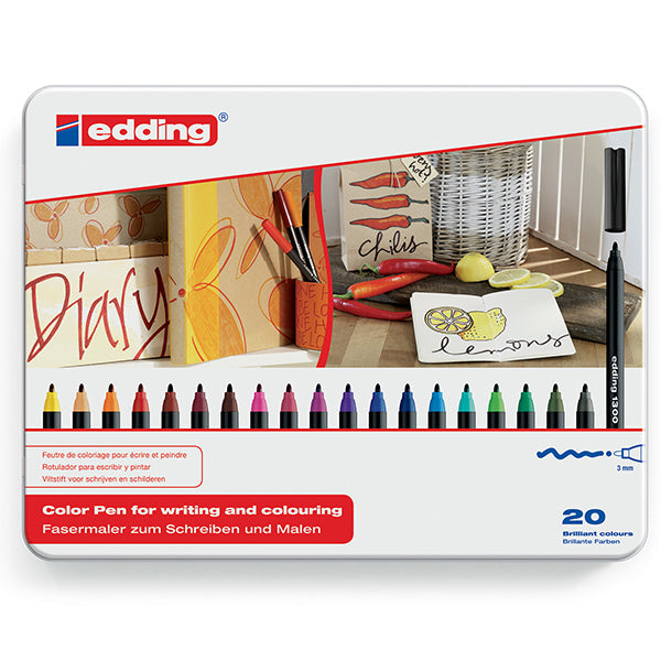 Edding 1300 Fibre Tin of 20