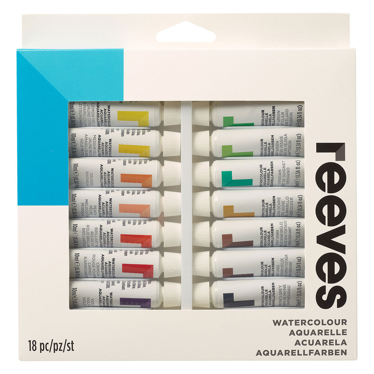 Reeves - Fine Watercolour 10ml x 18 Tube Set
