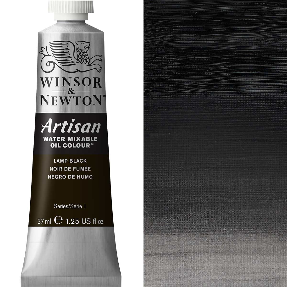 Winsor & Newton Artisan Water Mixable Oil 37ml - Lamp Black