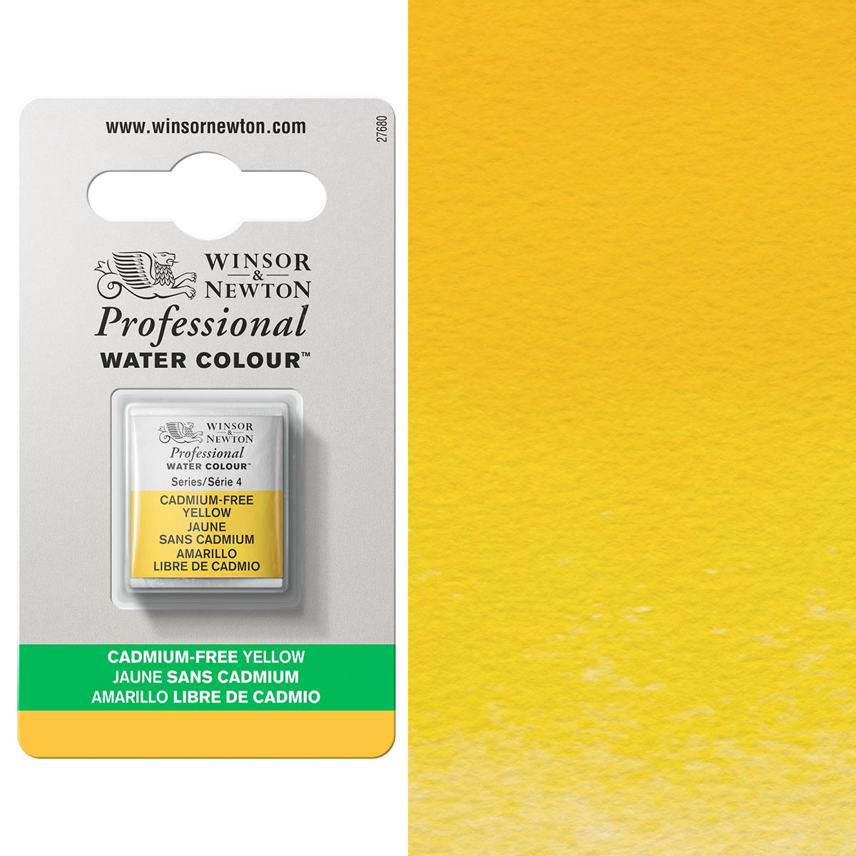 Winsor & Newton Professional Watercolour Half Pan — Cadmium-Free Yellow